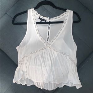 White lace tank top